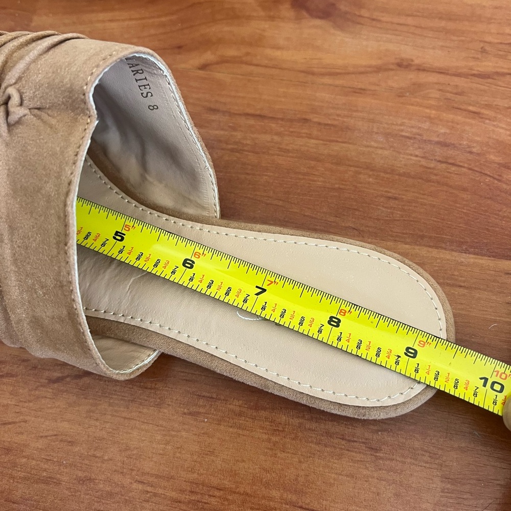 New Tan Beige Women's Mules Abata Shoes Size 8 - Picture 5 of 5